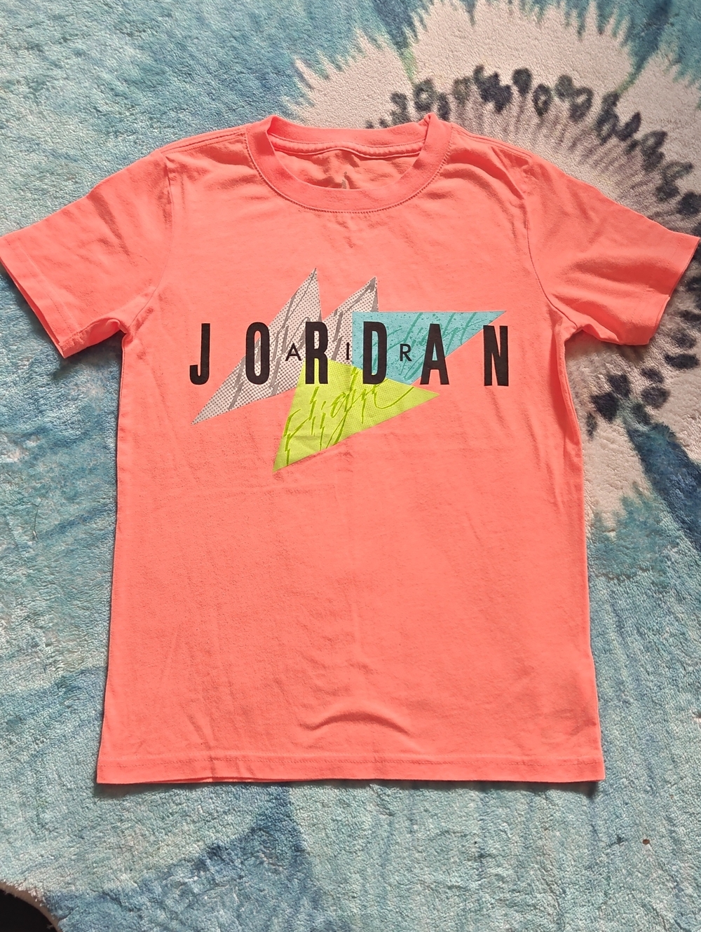 Jordan Boys' Neon Coral Graphic Short Sleeve Tee